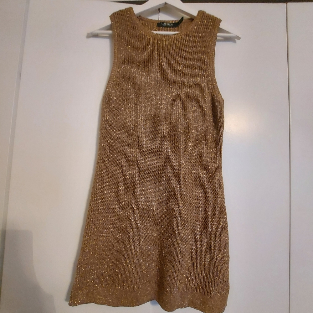 Gold Ralph Lauren Sweater Top